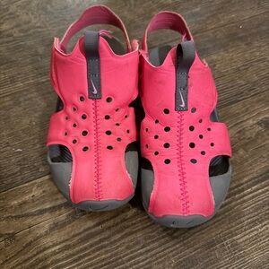 Girls Nike Vibrant Pink and Gray Water Sandals